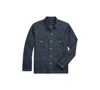Indigogefärbte Denim-Hemdjacke M Blue