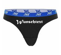 INDIGOS UG - Slip Damen Thong - schwarz - S - hinten - Boxershorts Herren - mit Wunschtext oder Wunschname bedruckt - personalisierte Geschenke - Damenunterwäsche - Unterhose personalisiert - Freizeit