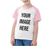 Individuelles Kinder-T-Shirt, Kinder, Mädchen, Jungen, personalisierbar, kurzärmelig, Sommerbluse mit Logo, Fototext, Haustier, lustiges T-Shirt für Geburtstag, Klasse, Aktivität, Party, 3-14 Jahre