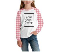 Individuelles T-Shirt für Kinder - personalisiertes T-Shirt für Jungen und Mädchen, erstellen Sie Ihr eigenes Design mit jedem Fototext, individuelles langärmeliges Kinder-Sommer-T-Shirt, lässig