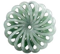 InDmar Jadeit-Jade-Anhänger, Anhänger-Halskette, Jadeit-Anhänger, hohl geschnitztes Glücks-Amulett, Transport-Jade-Halskette mit Kette, feiner Schmuck