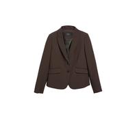 s.Oliver BLACK LABEL Slim Fit Kurzblazer mit Viskose-Anteil in Dunkelbraun, Größe 38