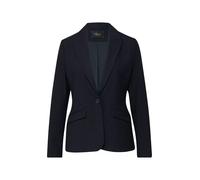 Jackenblazer S.OLIVER BLACK LABEL, Damen, Gr. 48, navy, Web, Obermaterial: 62% Polyester, 33% Viskose, 5% Elasthan. Futter: 100% Polyester, unifarben, tailliert hüftbedeckend, V-Ausschnitt, Blazer, mi