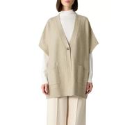 Comma Indoor-Poncho mit Knopfverschluss Violett