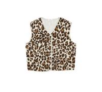 s.Oliver Teddy-Weste mit Leo-Muster im Relaxed Fit
