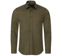 Indumentum Herren Hemd Businesshemd Hemden Langarm Business Hemd Regular Fit Herrenhemd Basic Bügelfrei Männer Hemd Shirt Elegant H-271 Khaki 3XL