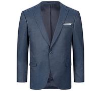 Indumentum Herren Sakko Blazer Sportlich Jacke Jackett Slim Fit Herrensakko Übergangsjacke Herrenblazer Anzugjacke IJS-100 Dunkelblau 3XL