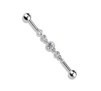 Industrial Barbell 3 Runde Zirkonia