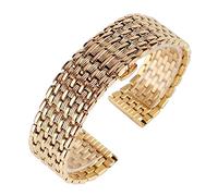 INEOUT 18 Mm 20 22 Uhrenarmbänder Aus Massivem Gold, Edelstahl-Armband, Verstellbares Ersatz-Modearmband + 2 Federstege(22mm)