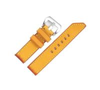 INEOUT 18mm 20mm 22mm 24mm Retro Echtleder Uhrenarmband Herren Blau Gelb Armband Kompatibel Mit Panerai Ersatzbändern Armband(Yellow 1,20mm)