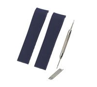 INEOUT 21 Mm Gummi-Silikon-Armband, Wasserdichter Gürtel, Kompatibel Mit Longines Conquest HydroConquest L3 Uhrenarmband, Faltschließe, Zubehör (Color : Blue strap, Size : NO BUCKLE_21MM)