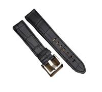 INEOUT 22 Mm Echtlederarmband Herrenarmband Kompatibel Mit Montblanc Star 36065 Uhrenarmband Gürtelarmband Braun Schwarz Blau(Black)