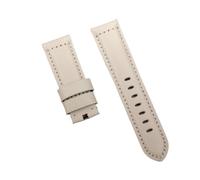 INEOUT 22mm 24mm Beige Uhrenarmband Ersatzarmband Aus Echtem Leder, Kompatibel Mit Panerai-Armband(24mm Rose buckle)