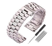 INEOUT Edelstahl-Uhrenarmband For Damen Und Herren, Silberfarben, Mittelpoliert, Zubehör 16 Mm, 18 Mm, 20 Mm, 21 Mm, 22 Mm(18mm)