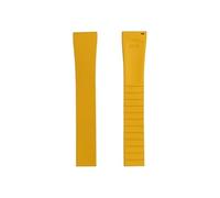 INEOUT FKM-Gummiband 18 19 20 21 22 mm Schnellverschluss Verstellbares Universalband for Männer und Frauen(Yellow,19mm)