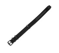 INEOUT Grün Schwarz Grau 20mm 22mm Nylon Leder Uhrenarmband For Damen Herren Sportuhrenarmband Weiches Armband(Black-black,20mm)