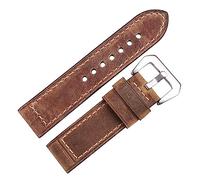 INEOUT Retro-Uhrenarmband Aus Rindsleder, Handgefertigt, 4 Farben For 22-mm-24-mm-Uhren, Inklusive Schnalle Und Uhrenarmbänder-Zubehör(Green,22mm)