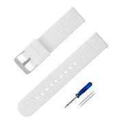 INEOUT Silikon-Uhrenarmband, Handgelenkarmband, Schnellverschluss, 18 Mm, 20, 22, 24, Uhrenarmband(White,18mm)