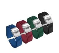 INEOUT Silikonarmband Gummi-Uhrenarmband Passend For Schnellverschluss-Uhrenarmband 18 Mm/20 Mm/22 Mm/24 Mm Universal-Herrenarmband(Orange,20MM_BLACK BUCKLE)