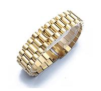 INEOUT Uhren-Band, das mit Rolex kompatibel ist DateJust Day-Datum-Austusterkäufer Datum Edelstahlbanduhr Zubehör 13 17 20 21mm Uhr Armband (Color : Gold, Size : 13MM_WITHOUT LOGO)