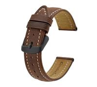 INEOUT Uhrenarmband 14 mm ~ 24 mm Retro Leder Uhrenarmband mit schwarzer Dornschließe Ersatzband für Männer und Frauen, 23mm, Achat, 23mm, Achat