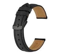 INEOUT Uhrenarmband 14mm ~ 24mm Retro Lederarmband mit schwarzer Dornschließe Ersatzband für Herren und Frauen, 18mm, Achat, 18mm, Achat