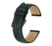 INEOUT Uhrenarmband 14mm ~ 24mm Retro Lederarmband mit schwarzer Dornschließe Ersatzband für Herren und Damen, 22mm, Achat, 22mm, Achat