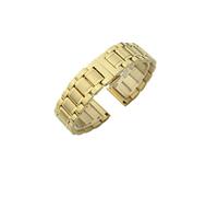 INEOUT Uhrenarmband Aus Edelstahl 12/14/15/16/17/18/19/20/21/22/23/24 Mm Uhrenarmband For Quarzuhren Herren(Golden,18mm)