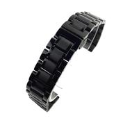 INEOUT Uhrenarmband Aus Edelstahl 12/14/15/16/17/18/19/20/21/22/23/24 Mm Uhrenarmband For Quarzuhren Herren(Black,18mm)