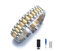 INEOUT Uhrenarmband Kompatibel Mit Rolex DATEJUST DAY-DATE OYSTERPERTUAL DATE Edelstahlarmband Uhrenzubehör 13 17 20 21 Mm(Silver Gold,20mm With logo)
