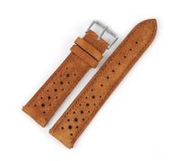 INEOUT Wildleder-Uhrenarmband, 18 Mm, 19 Mm, 20 Mm, 21 Mm, 22 Mm, 24 Mm, Rallye-Rennsport-Uhrenarmband, Schnellverschluss-Uhrenzubehör (Color : Brown, Size : 22mm)
