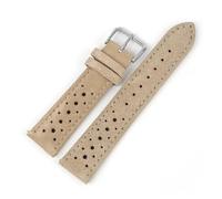 INEOUT Wildleder-Uhrenarmband, 18 Mm, 19 Mm, 20 Mm, 21 Mm, 22 Mm, 24 Mm, Rallye-Rennsport-Uhrenarmband, Schnellverschluss-Uhrenzubehör (Color : Khaki, Size : 21mm)