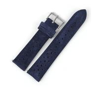 INEOUT Wildleder-Uhrenarmband, 18 Mm, 19 Mm, 20 Mm, 21 Mm, 22 Mm, 24 Mm, Rallye-Rennsport-Uhrenarmband, Schnellverschluss-Uhrenzubehör (Color : Dark Blue, Size : 20mm)