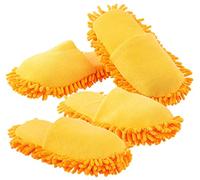 infactory 2er-Set Putz-Hausschuhe mit reinigender Mikrofaser-Sohle, je Gr. 42-43