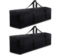 INFANZIA 197L Sporttasche, Extra Große Reisetasche mit Verbessertem Reißverschluss, Tragetasche mit Großer Kapazität，Stark und Wasserdicht, Geeignet für Reisen,Sport, 120x38x43 cm, Schwarz（2er Set）