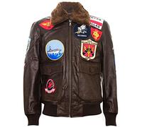 Infinity Herren braunem Air Force A2 Flug Leder Bomberjacke XL