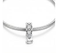 Infinity Herz Clip Charms Stopper 925 Sterling Silber,Weiß Zirkon Bead Charm für damen,Blume,Glühwürmchen,Moments ME Anhänger für Armbänder,Sicherheitskette,Dupes,Geschenk für Geburtstag,Jubiläum