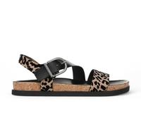 Infinity Leather Blowfish Malibu Damen Lance Leopard Braun Fußbett Sandalen