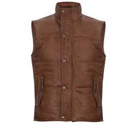 Infinity Leather Bräunen Gepolsterte Weste aus Leder Mit Puffer