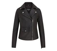 Infinity Leather Classic Brando Biker-Lederjacke für Damen, Modell Broome - Schwarz EU 36 / UK 8