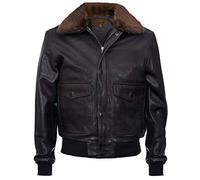 Infinity Leather Herren Air Force A2 USAF Braun Pilotenkombi Fliegerjacke Aus Echtem Leder 4XL