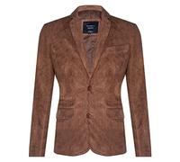 Infinity Leather Herren Veloursleder Bräunen Blazer Jacke Weicher Echter Italienischer Ledermantel