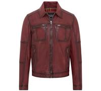 Infinity Leather Klassische Kurze Bikerjacke aus Weichem Leder Für Herren