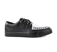 Infinity Leather TUK Footwear Unisex Pointed Creeper Sneaker - Gothic-Plateauschuhe aus Leder mit Totenkopf-Sohle
