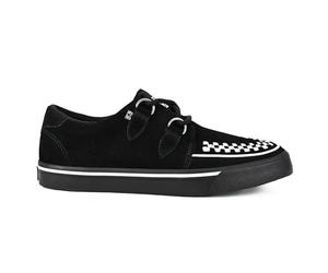 Infinity Leather TUK Footwear Unisex Pointed Creeper Sneaker - Gothic-Plateauschuhe aus Leder mit Totenkopf-Sohle