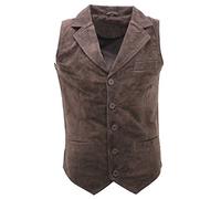 Infinity Männer Glatte Ziegen-Veloursleder Classic Smart Bräunen Leder Weste 4XL
