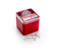 Inflex Nadeln mit Flachkopf für Pelzmänner, 1,05 x 35 mm, aus vernickeltem Stahl, Box mit 500 g.