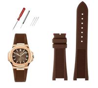 INFRI Hochwertiges Fluor-Silikon-Armband für Patek Philippe Sport, elegante Nautilus-Serie 5711/5712/5980, wasserdichtes Uhrenarmband für Herren, 25mm-13mm, Achat