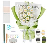 INFUNLY 10 Stück Maiglöckchen-Häkelsets Für Anfänger, Komplette Blumen-Häkelsets Für Erwachsene Und Kinder, Anfänger Mit Anleitung Und Video-Tutorial, Häkelgeschenk Zum Muttertag, Hochzeit, Geburtstag