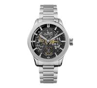 Ingersoll The Bronc Herren 44mm Automatikuhr mit schwarz-goldenem Zifferblatt und silbernem Edelstahlarmband